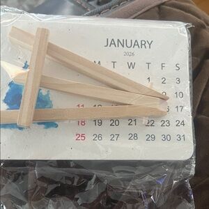 Lush seed farm calendar Mini Easel Stand - Natural Beige